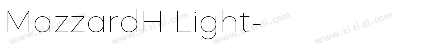 MazzardH Light字体转换